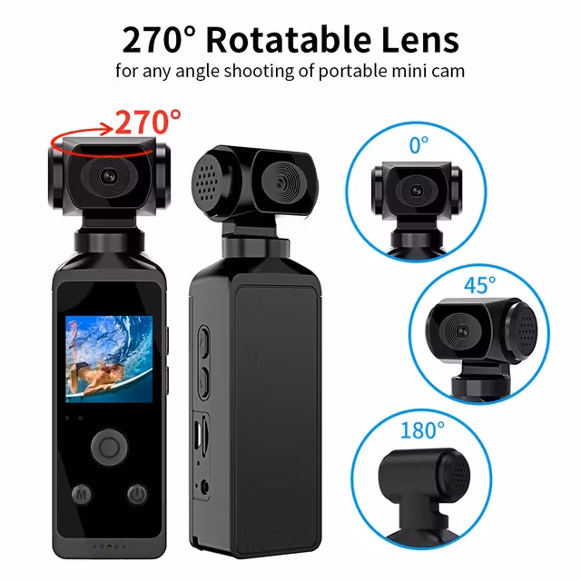 Vattentät dykarens wifi  & mörkerseende  mini pocket action 4K ultra HD videokamera