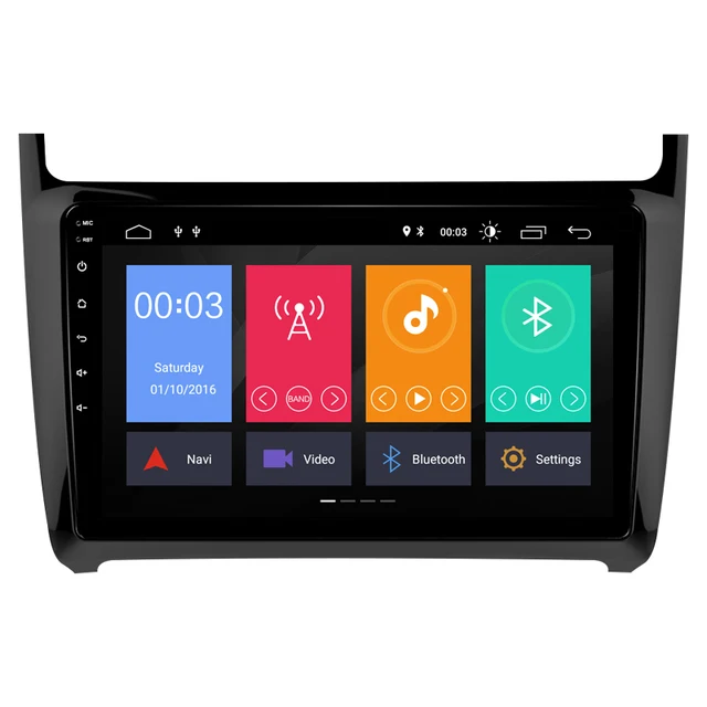 9" android 13 bilstereo VW polo ( 2008--2020) gps wifi carplay android auto blåtand wifi  rds Dsp RAM:4GB,ROM: 64GB  4G  LTE