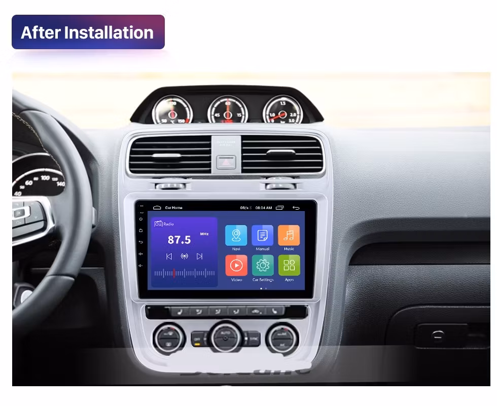 9"android 12 bilstereo vw Scirocco  ( 2015--2016) gps wifi carplay android auto blåtand rds Dsp Rom :64 GB,RAM:4GB,4G LTE