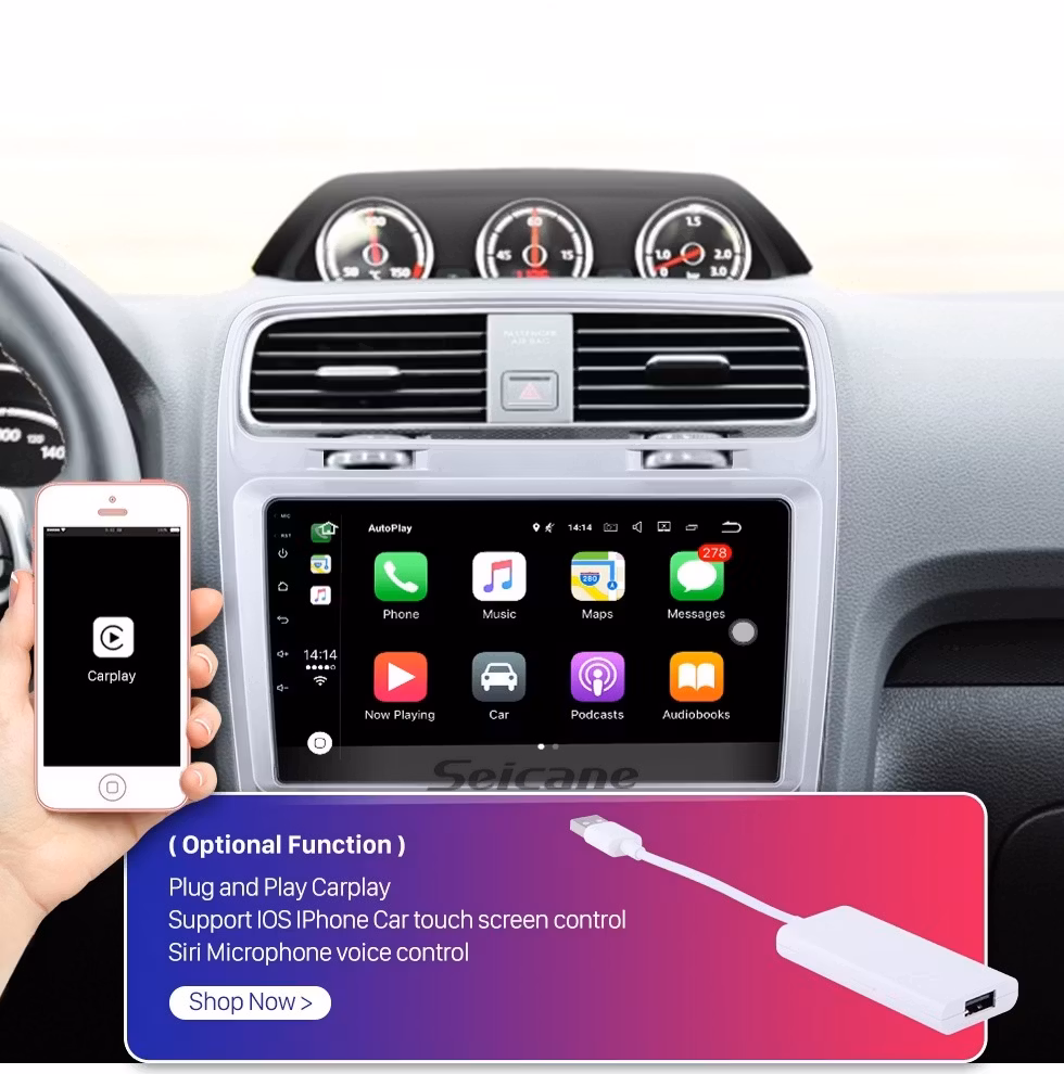 9"android 12 bilstereo vw Scirocco  ( 2015--2016) gps wifi carplay android auto blåtand rds Dsp Rom :64 GB,RAM:4GB,4G LTE