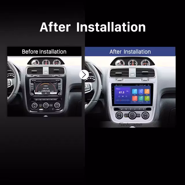 9"android 12 bilstereo vw Scirocco  ( 2015--2016) gps wifi carplay android auto blåtand rds Dsp Rom :64 GB,RAM:4GB,4G LTE
