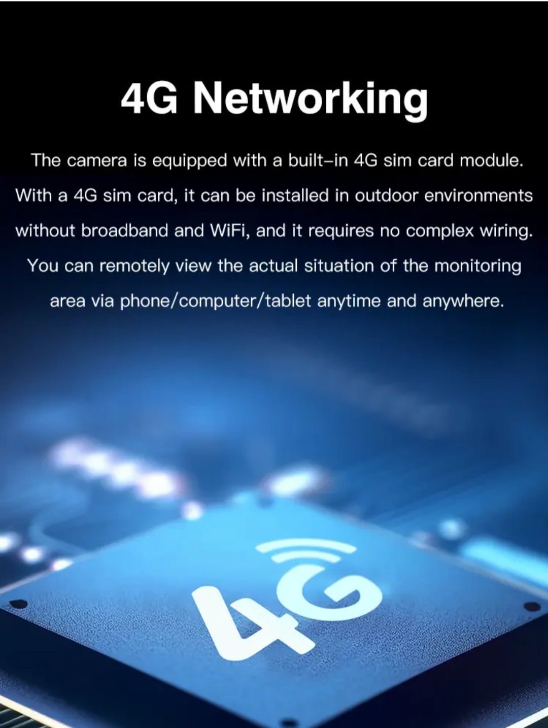 Dual lins Utomhus  4G LTE  solcell  bevakningskamera