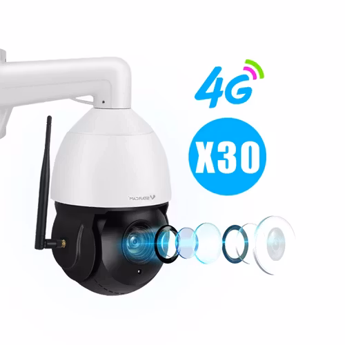 4G utomhus  bevakningskamera  30× optisk zoom