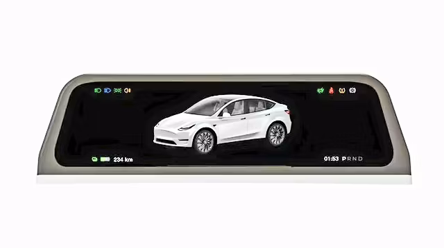 9.6" Bil LCD-instrument/monitor för Tesla Model Y/Model 3