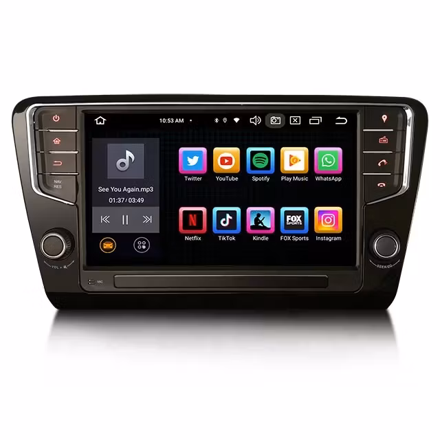 7" android 13 bilstereo SKODA Octavia MK III 2014~2018, gps wifi carplay android auto blåtand rds Dsp RAM:4GB, ROM:64GB,4G LTE