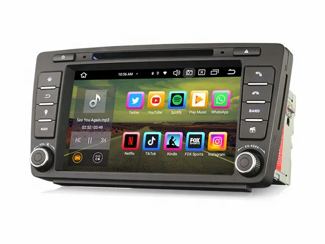 7" android 12 bilstereo dvd spelare Skoda Octavia (2009~2013) Skoda Yeti (2008~2014) gps wifi carplay android auto blåtand rds Dsp RAM:4GB,ROM: 64 GB, 4G