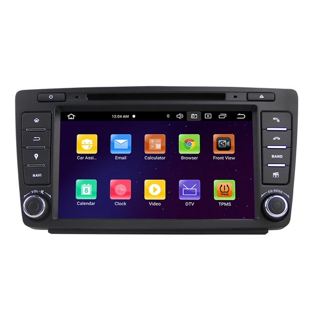 7" android 12 bilstereo dvd spelare Skoda Octavia (2009~2013) Skoda Yeti (2008~2014) gps wifi carplay android auto blåtand rds Dsp RAM:4GB,ROM: 64 GB, 4G