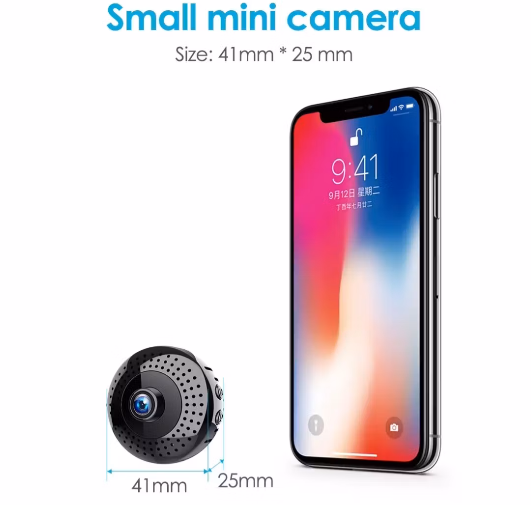 Mini wifi 4K videokamera,1080P, Magnet, Infrarött nattseende, Rörelsedetektering