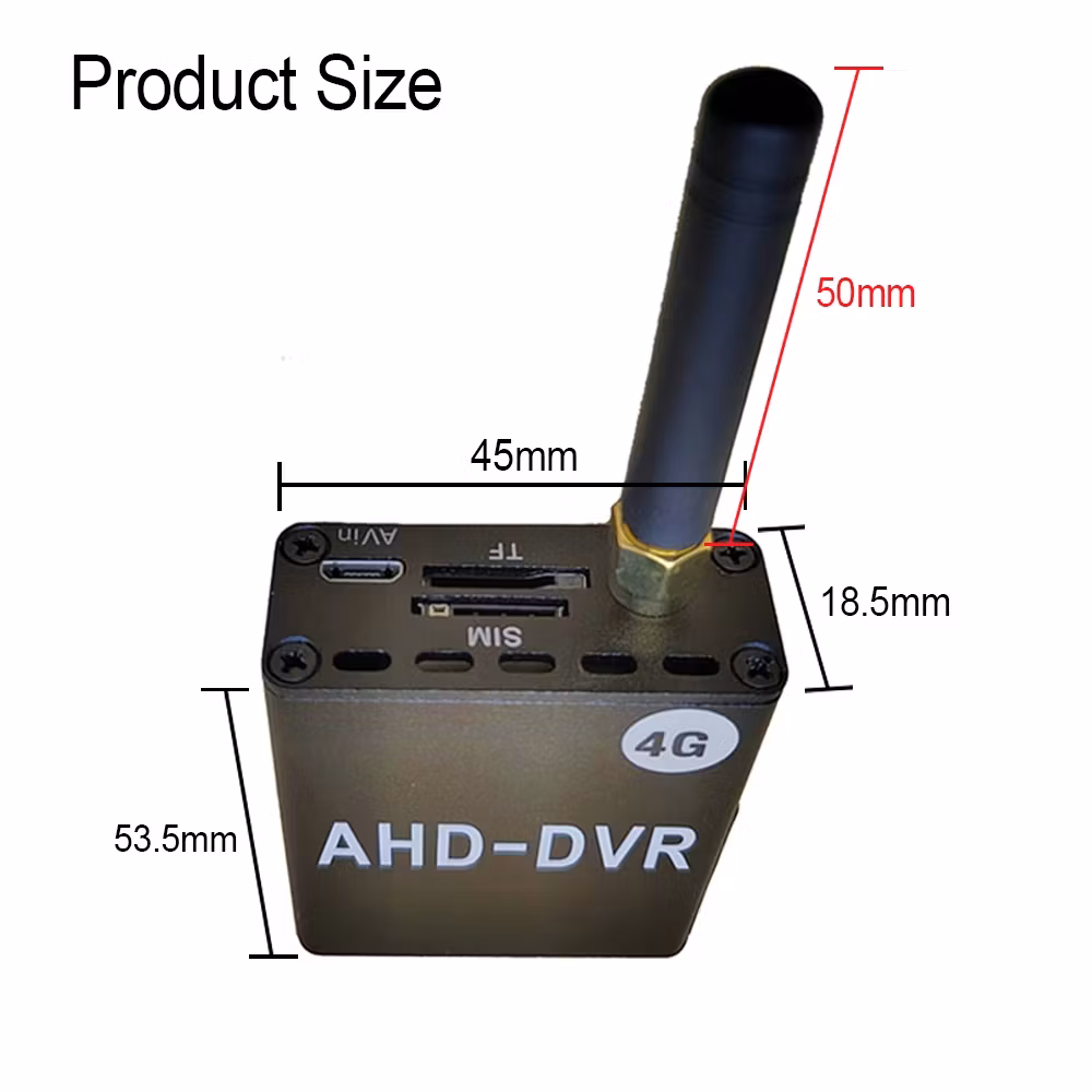 4G Sim trådlös DVR-övervakning Minikamerasystem