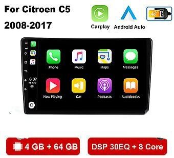 9" android12, bilstereo Citroen C5( 2008--2017) Gps wifi,dsp,rds,wifi, bluethouth, Ram: 4GB, Rom: 64GB, 4G LTE