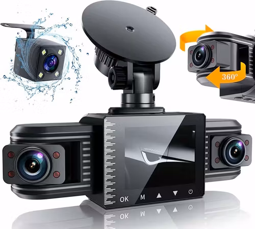 2"  , 3 Lens DASH CAM