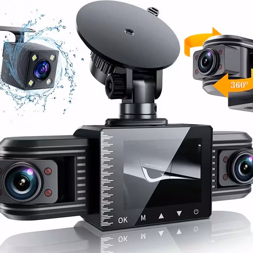 2"  , 3 Lens DASH CAM
