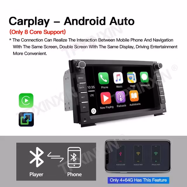 7"android 12 bil dvd spelare  Kia Venga (2010--2016) gps wifi carplay android auto blåtand rds Dsp RAM: 2GB, ROM:32 GB