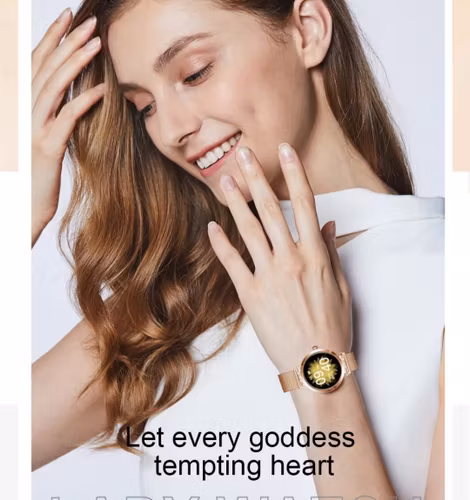 Dam smart armbandsur med hälso mätare, sport meny