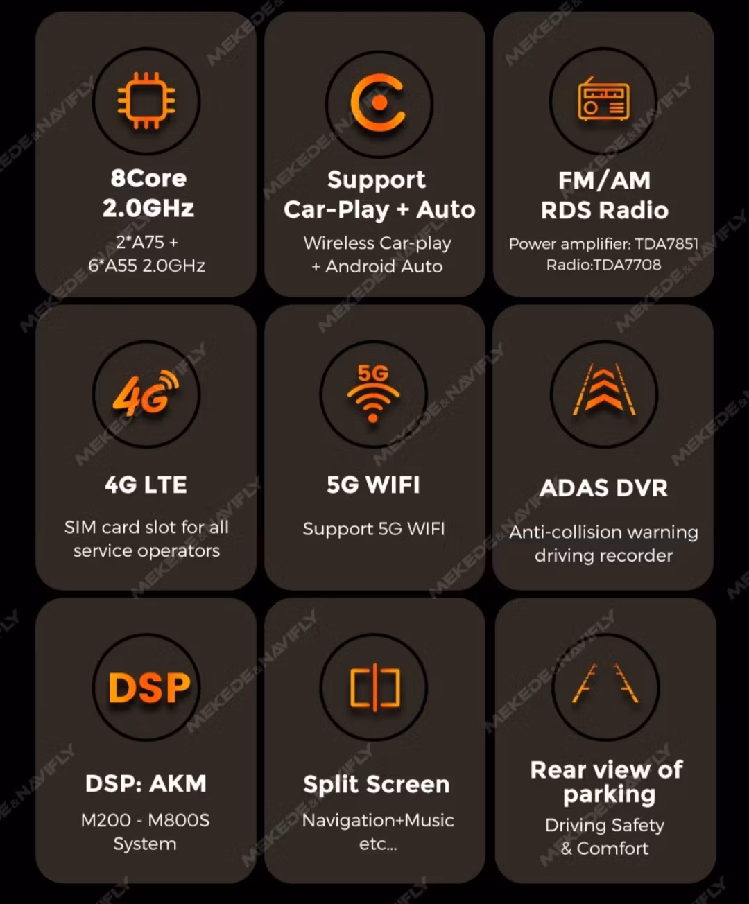 9"android 12 bilstereo vw  T-Roc R TSI (2020--2021) gps wifi carplay android auto blåtand rds Dsp RAM: 4GB, ROM: 64GB  4G LTE