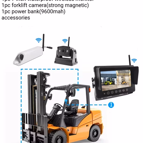 Gaffeltruck trådlös wifi batetteri driven 7" kamerasystem