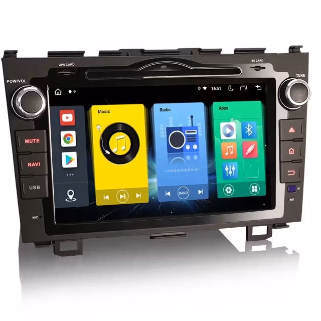 8"android 12 bil dvd-spelare HONDA CR-V (2006-2011) gps wifi carplay android auto blåtand rds Dsp RAM:4GB, ROM:64GB, 4G LTE