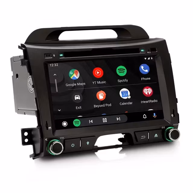 8"android 12, bil dvd-spelare Kia Sportage MK3 SL (2010-2015) gps wifi carplay android auto blåtand rds Dsp RAM:4 GB, ROM: 64GB, 4G LTE