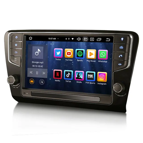 9" android 14" bilstereo SKODA Octavia MK III (2014~2018)  gps wifi carplay android auto blåtand rds Dsp RAM:4GB, ROM: 64GB, 4G LTE