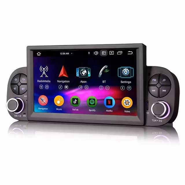 7" android 13, bilstereo Fiat Panda (MK3 Typ 319) (2013-2020) gps wifi carplay android auto blåtand rds Dsp RAM: 4GB  ROM:64GB, 4G LTE
