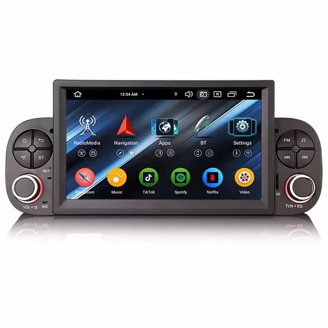 7" android 13, bilstereo Fiat Panda (MK3 Typ 319) (2013-2020) gps wifi carplay android auto blåtand rds Dsp RAM: 4GB  ROM:64GB, 4G LTE