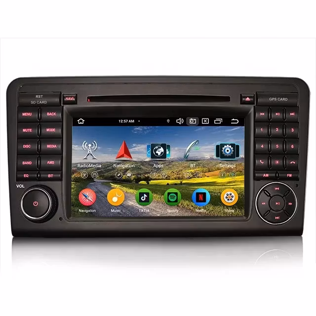 7"android 13, bil dvd-spelare Mercedes-Benz GL-Klass X164 (2005-2012) gps wifi carplay android auto blåtand rds Dsp RAM:4GB, ROM: 64GB, 4G LTE