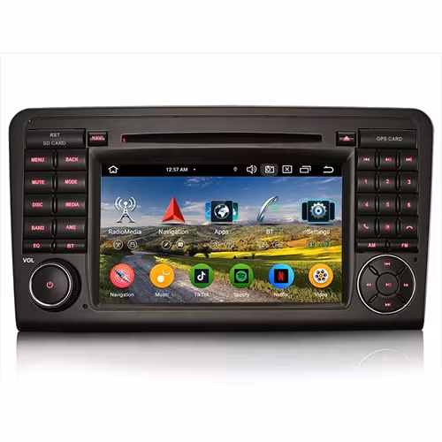 7"android 13, bil dvd-spelare Mercedes-Benz GL-Klass X164 (2005-2012) gps wifi carplay android auto blåtand rds Dsp RAM:4GB, ROM: 64GB, 4G LTE
