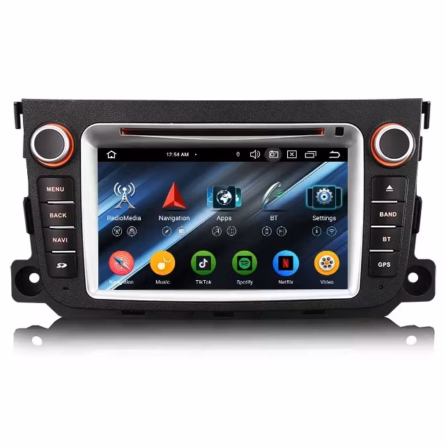 7"android 13 bil dvd-spelare  Mercedes-Benz Smart Fortwo( 2011-2014) gps wifi carplay android auto blåtand rds Dsp RAM:4GB, ROM:64GB, 4G LTE