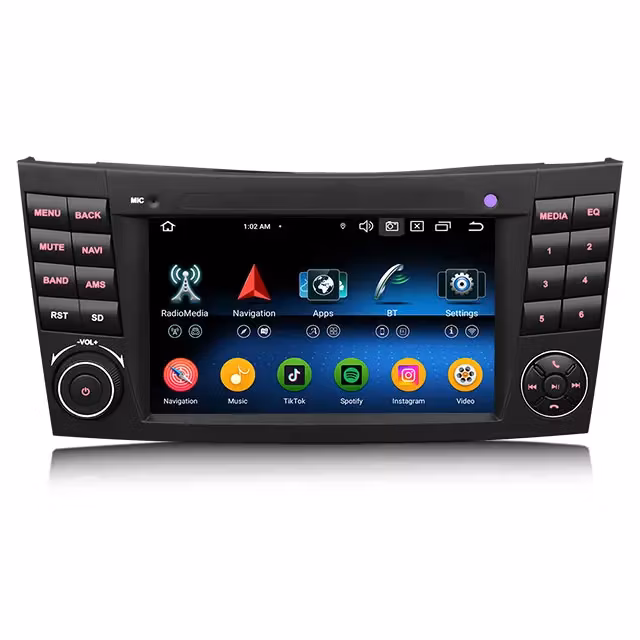 7"android 13, bilstereo Mercedes-Benz CLS Class W219 2004-2008 (CLS350 CLS500 CLS55...) gps wifi carplay android auto blåtand rds Dsp RAM:4GB, ROM:64GB, 4G LTE