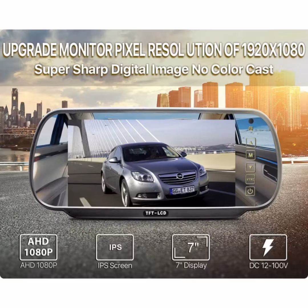Bromsljusbackkamera +7" monitor för VW Caddy 2020-2024