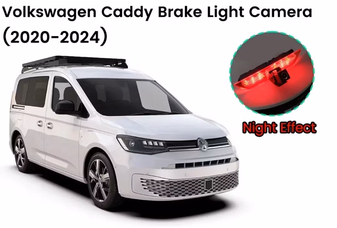 Bromsljusbackkamera +7" monitor för VW Caddy 2020-2024