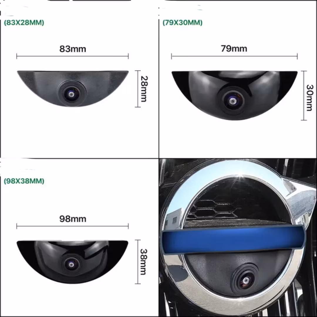 175° AHD 1080P vattentät  Front kamera (9,8*3,8cm) Volvo S40/S60/S90/V40/C30/XC60/XC90