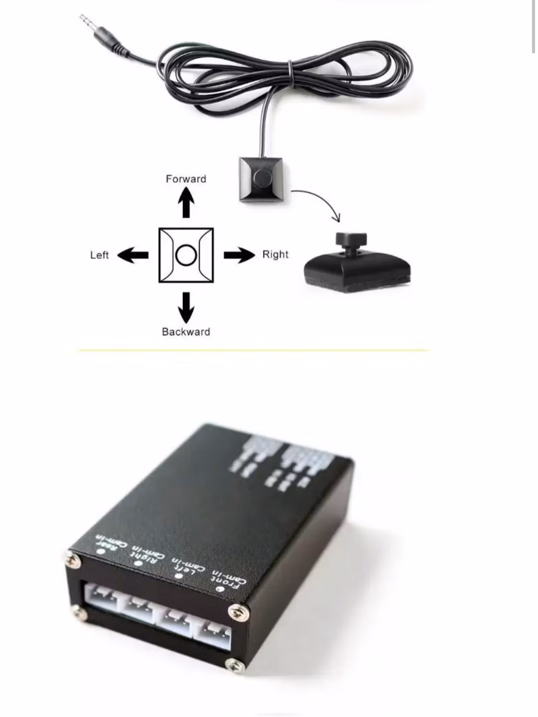 Frontkamera + backkamera switch. Modul med dvr anslutning