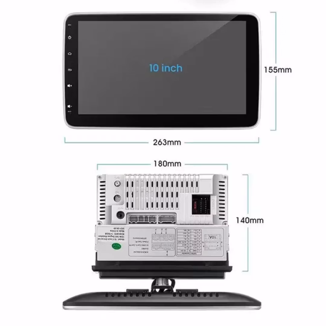 10.1 " Enkel DIN bilstereo med gps,wifi, bluetooth, carplay,android 10