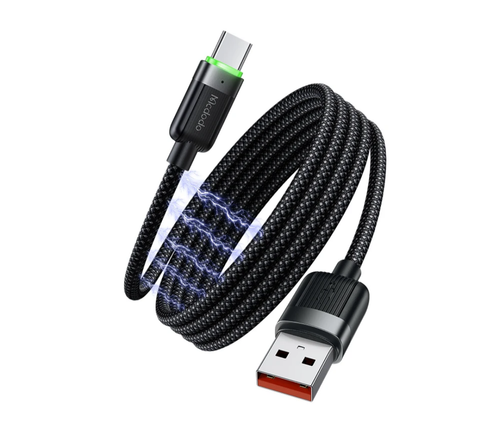 USB-C 6A Magnetisk självlindande datakabel 1,2m