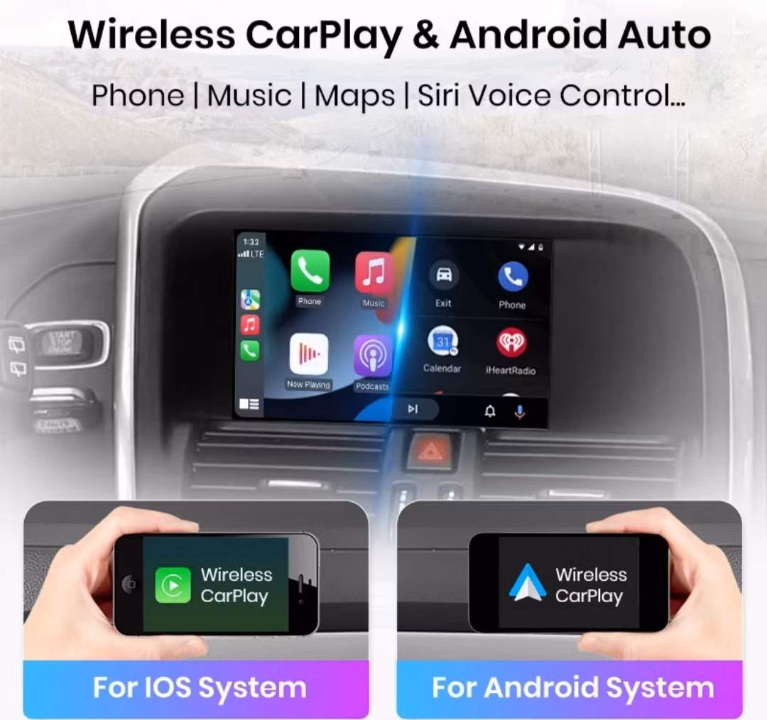 Carplay & Android auto modul Volvo xc60,S60,v40,v60(2015--2018)