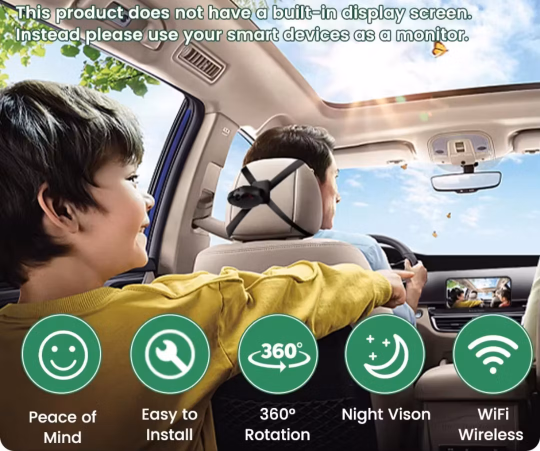 5G Wifi baby IR  baksäteskamera
