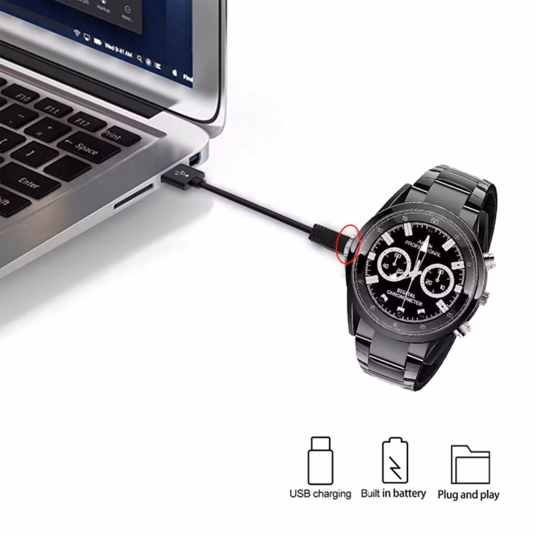 Smart Spionklocka med dold HD videokamera, 32 GB