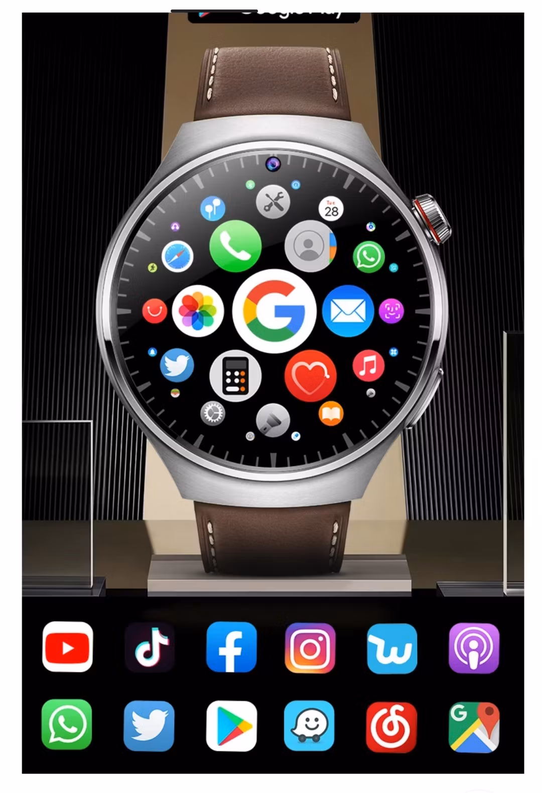 Android Smart Watch 4g Sim-kort Dubbelkamera
