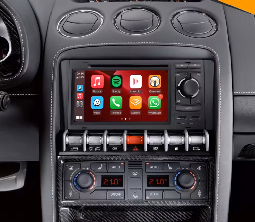 7" android 13, bilstereo dvd-spelare  Lamborghini gallardo (2003--2013) gps wifi carplay android auto blåtand rds Dsp RAM:8GB  ROM: 256GB  ,4G LTE