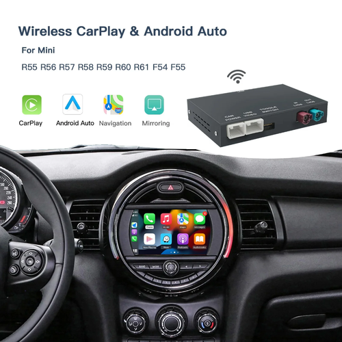 Carplay& Android  auto box, Mini cooper R55,R56,R57,R58,R60,R61, F54,F55,F56, Clubman,countryman, John Cooper works (2008--2023)