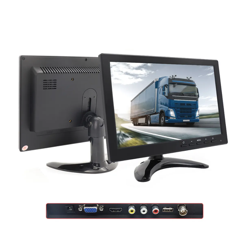 10.1" 12volt VGA monitor/ backkamera monitor/ videospelare