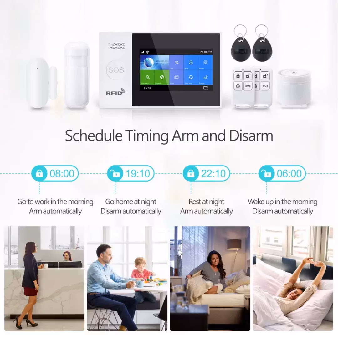 Smart House Safety System Auto Dialer WiFi GSM Tuya Wireless Home Security Smart 4G heminbrottslarmsystem
