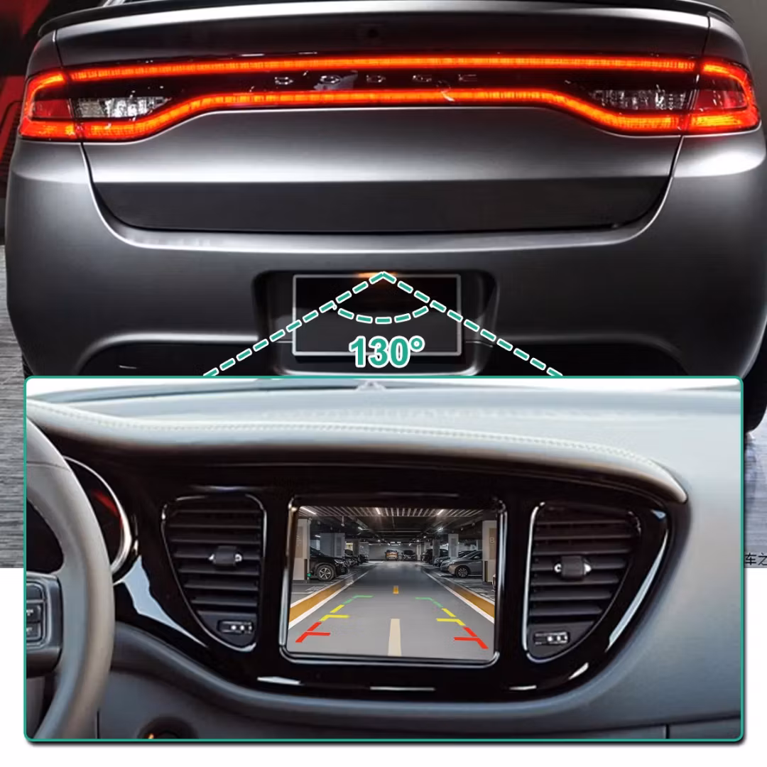 Original backkamera Dodge Dart Trunk Lock monterad 2013-2016