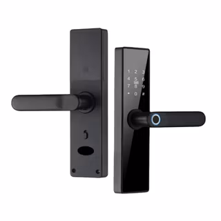 Tuya Smart APP Fjärrkontroll Flerspråkig WIFI Fingeravtryck Smart Dörrlås för hem