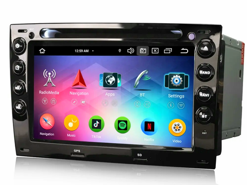7"android 13 bilstereo dvd-spelare Renault Megane Ⅱ (2002-2008) gps wifi carplay android auto blåtand rds Dsp RAM:4GB, ROM:64GB, 4G LTE