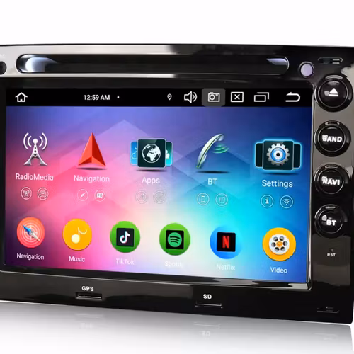 7"android 13 bilstereo dvd-spelare Renault Megane Ⅱ (2002-2008) gps wifi carplay android auto blåtand rds Dsp RAM:4GB, ROM:64GB, 4G LTE