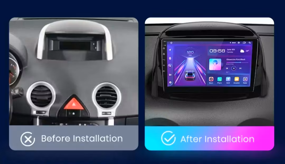 9"android 13, bilstereo  Renault koleos ( 2008--2016) gps wifi carplay android auto blåtand rds Dsp RAM: 4GB, ROM: 64GB , 4G LTE