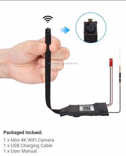 2200mAh 4K mini dold wifi videokamera, motion detektering