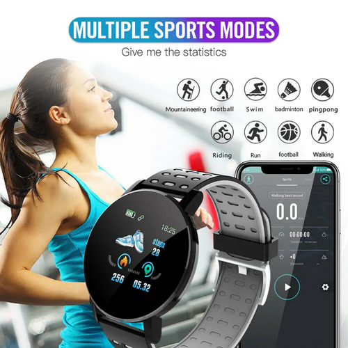 Smart Sportklocka med stegräknare,pulsräknare Bluetooth